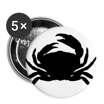cancer - Buttons large 2.2''/56 mm (5-pack) - white - Front