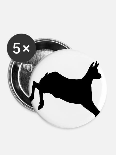 Die Jump (Vector) - Buttons groß 56 mm (5er Pack) - Weiß