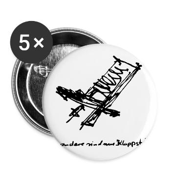 Schwedenstuhl - Buttons groß 56 mm (5er Pack) - Weiß - Vorne