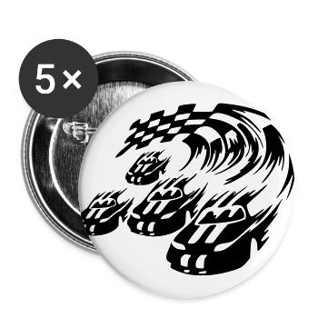Autorallye Hoodie bedrucken und Text selber gestal - Buttons groß 56 mm (5er Pack) - Weiß - Vorne