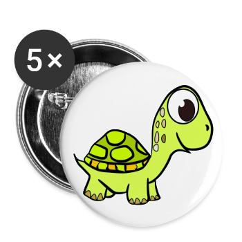Sweet turtle turtles - Buttons large 2.2''/56 mm (5-pack) - white - Front
