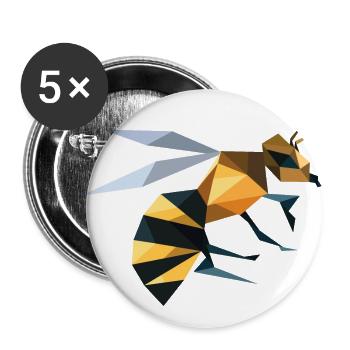 Hornet - Buttons groß 56 mm (5er Pack) - Weiß - Vorne
