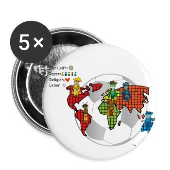 Le football relie les mondes - Les gardiens d'Orbis - Lot de 5 grands badges (56 mm) - blanc - Devant