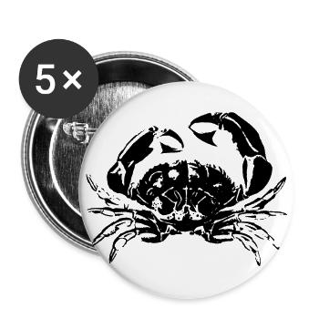 Cancer Crabs Retro Design - Buttons large 2.2''/56 mm (5-pack) - white - Front
