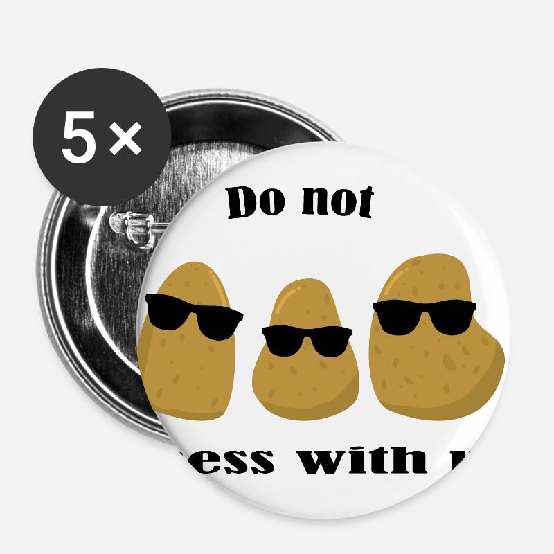 Potatoes do potato potato - Buttons large 2.2''/56 mm (5-pack) - white