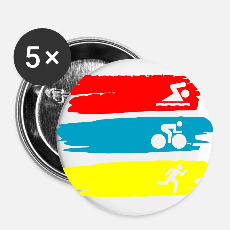 Triathlon - Buttons large 2.2''/56 mm (5-pack) - white
