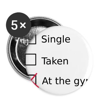 Single Taken At the gym - Buttons large 2.2''/56 mm (5-pack) - white - Front