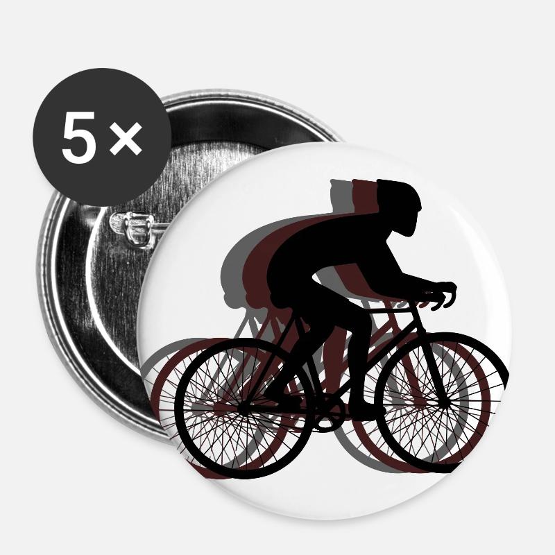 Biking - Buttons large 2.2''/56 mm (5-pack) - white
