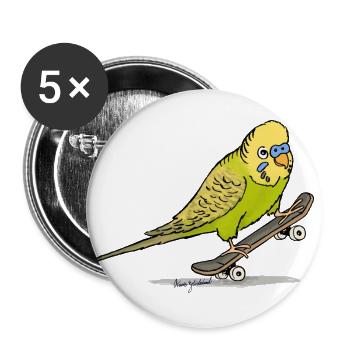 Budgie - Buttons large 2.2''/56 mm (5-pack) - white - Front