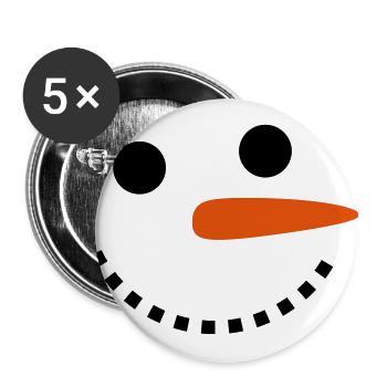 snowman - Buttons large 2.2''/56 mm (5-pack) - white - Front