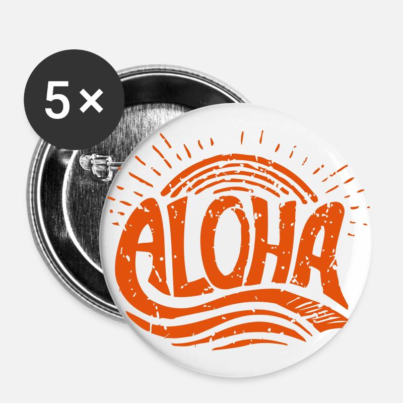aloha - Buttons large 2.2''/56 mm (5-pack) - white