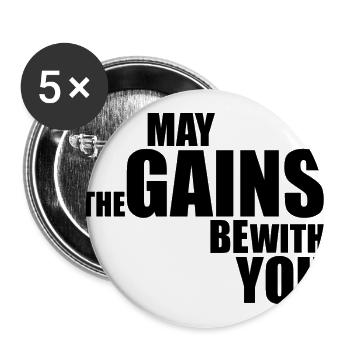 Que les gains soient avec vous - Lot de 5 grands badges (56 mm) - blanc - Devant