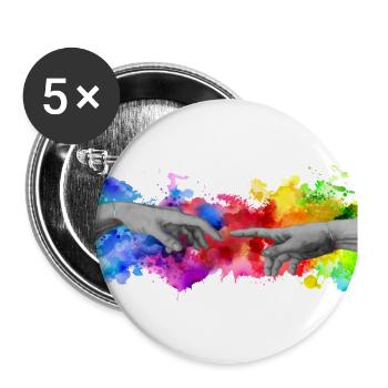 Michi Mode Trend Style Cool - Buttons large 2.2''/56 mm (5-pack) - white - Front