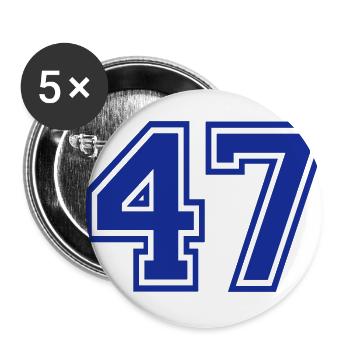 47 - Buttons groß 56 mm (5er Pack) - Weiß - Vorne
