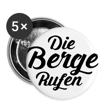 Die Berge - Buttons groß 56 mm (5er Pack) - Weiß - Vorne
