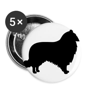 Collie - Buttons large 2.2''/56 mm (5-pack) - white - Front