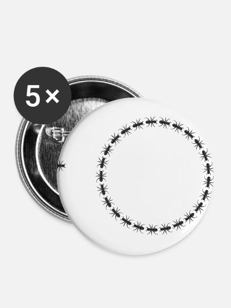 amei 62 - Buttons groß 56 mm (5er Pack) - Weiß