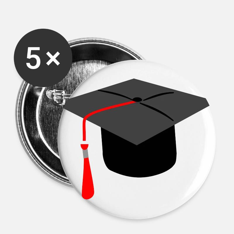 graduate - Buttons large 2.2''/56 mm (5-pack) - white