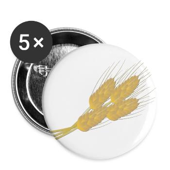 cereals corn cereal wheat wheat veggie gemuese v - Buttons large 2.2''/56 mm (5-pack) - white - Front