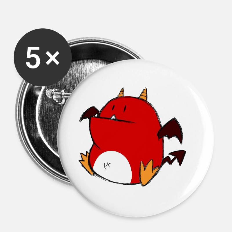 Monster - Buttons large 2.2''/56 mm (5-pack) - white