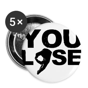 You Lose The Lookout Bongo Hole Circle Game prank - Buttons large 2.2''/56 mm (5-pack) - white - Front