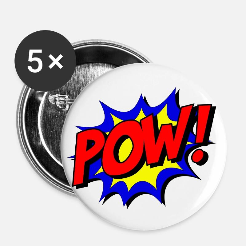 pow - Buttons large 2.2''/56 mm (5-pack) - white