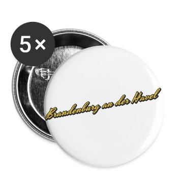 Brandenburg an der Havel - Buttons groß 56 mm (5er Pack) - Weiß - Vorne