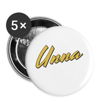 Unna - Buttons groß 56 mm (5er Pack) - Weiß - Vorne