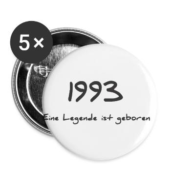 1993 Legenden Shirt - Buttons groß 56 mm (5er Pack) - Weiß - Vorne