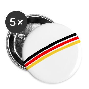Germany flag - Buttons large 2.2''/56 mm (5-pack) - white - Front