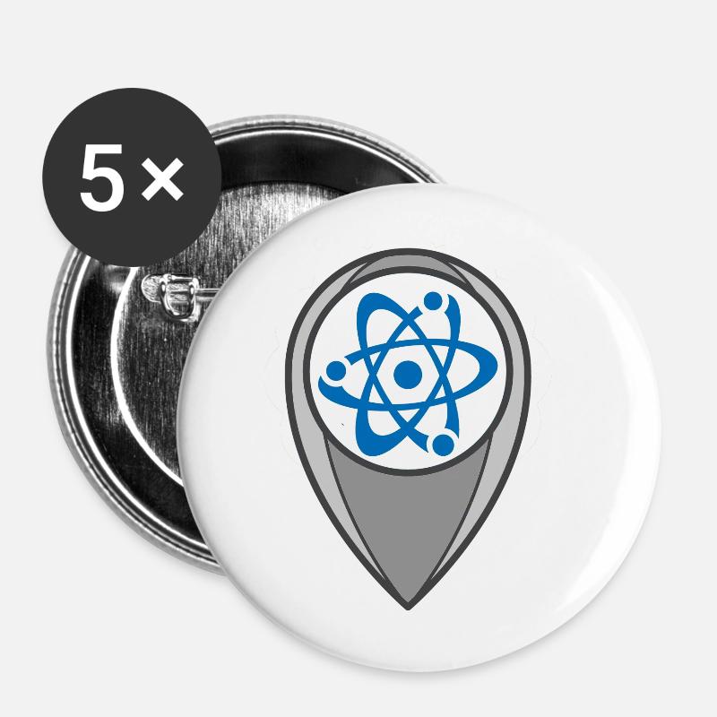 Mr. Universe Superhero - Buttons large 2.2''/56 mm (5-pack) - white