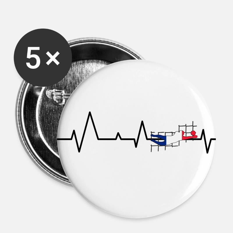 Goalkeeper heartbeat - Buttons large 2.2''/56 mm (5-pack) - white
