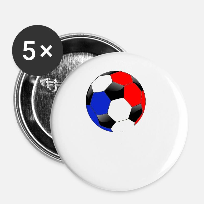 Soccer - Buttons large 2.2''/56 mm (5-pack) - white
