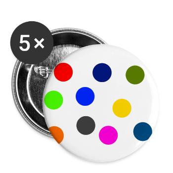 Colorful dots - Buttons large 2.2''/56 mm (5-pack) - white - Front