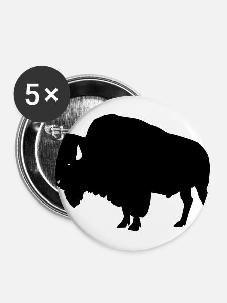 Bison - Buttons large 2.2''/56 mm (5-pack) - white