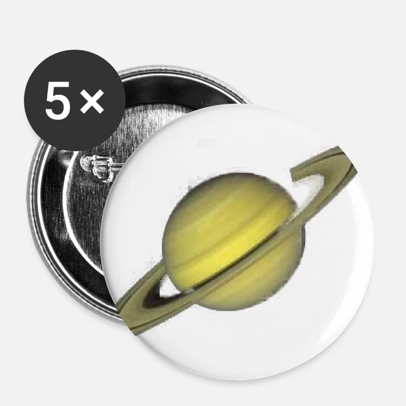 Saturn - Buttons large 2.2''/56 mm (5-pack) - white