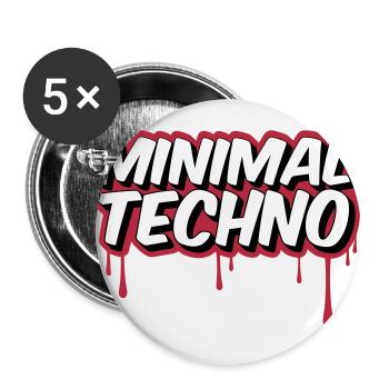 MINIMAL TECHNO - Buttons large 2.2''/56 mm (5-pack) - white - Front