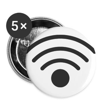 WiFi symbol - Buttons large 2.2''/56 mm (5-pack) - white - Front