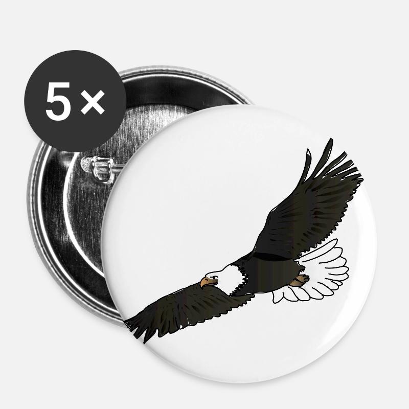 The eagle / The eagle - Buttons large 2.2''/56 mm (5-pack) - white