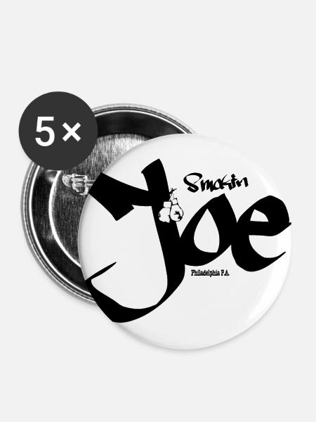 Smokin Joe - Buttons groß 56 mm (5er Pack) - Weiß