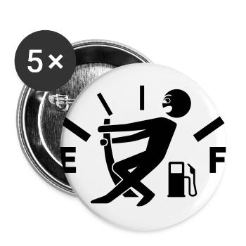 Empty tank - no fuel - fuel gauge - Buttons large 2.2''/56 mm (5-pack) - white - Front
