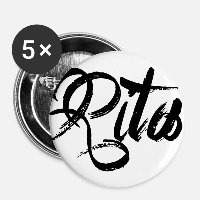 Rita - Buttons large 2.2''/56 mm (5-pack) - white