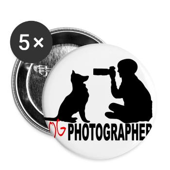 DOG PHOTOGRAPHER - Buttons large 2.2''/56 mm (5-pack) - white - Front