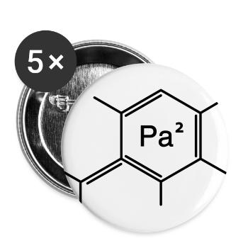 papa - Buttons large 2.2''/56 mm (5-pack) - white - Front
