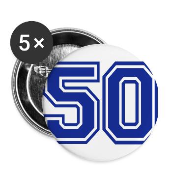 50 - Buttons groß 56 mm (5er Pack) - Weiß - Vorne
