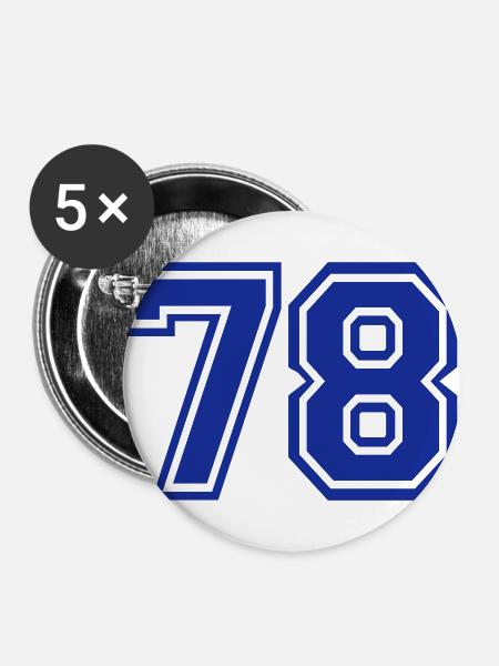 78 - Buttons groß 56 mm (5er Pack) - Weiß