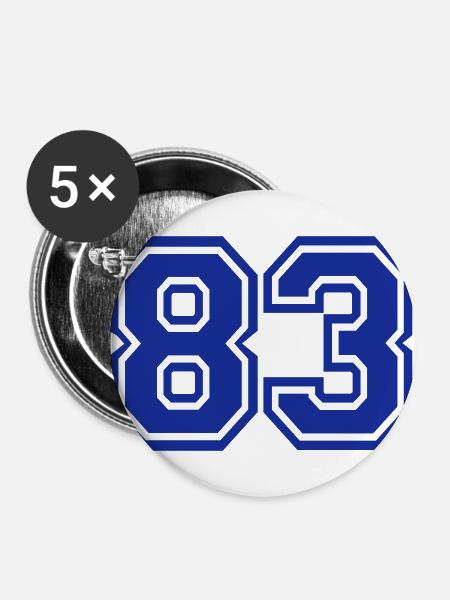 83 - Buttons groß 56 mm (5er Pack) - Weiß