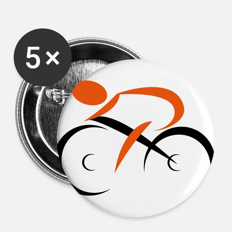 cycling - Buttons large 2.2''/56 mm (5-pack) - white