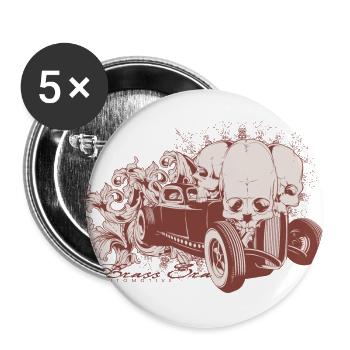 shirt, conception, t-shirt - Lot de 5 grands badges (56 mm) - blanc - Devant