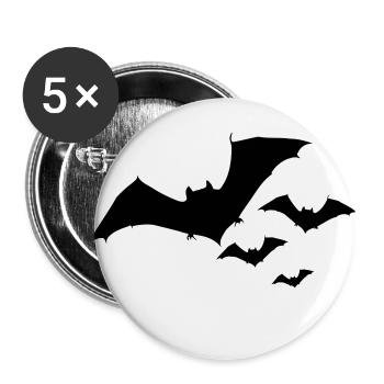 Halloween bat swarm 1c - Buttons large 2.2''/56 mm (5-pack) - white - Front